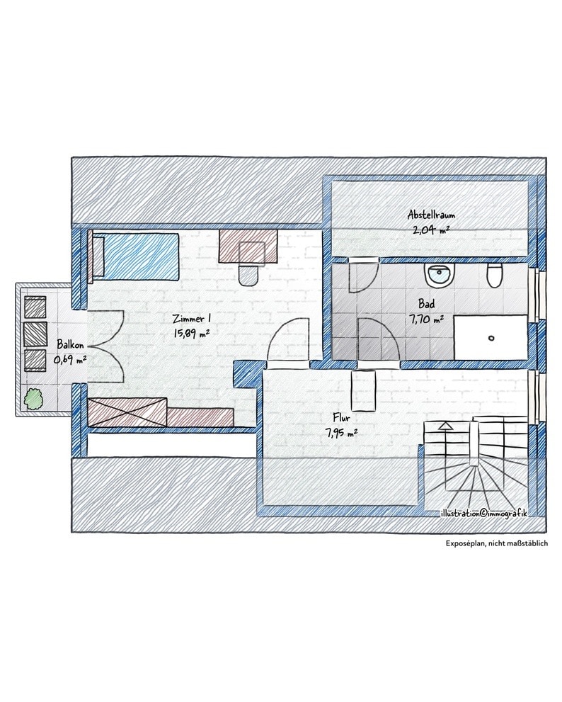 Grundriss Obergeschoss Einfamilienhaus Dogern