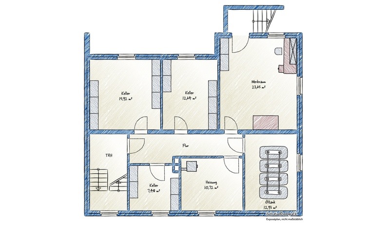 Grundriss Keller Mehrfamilienhaus K�ssaberg