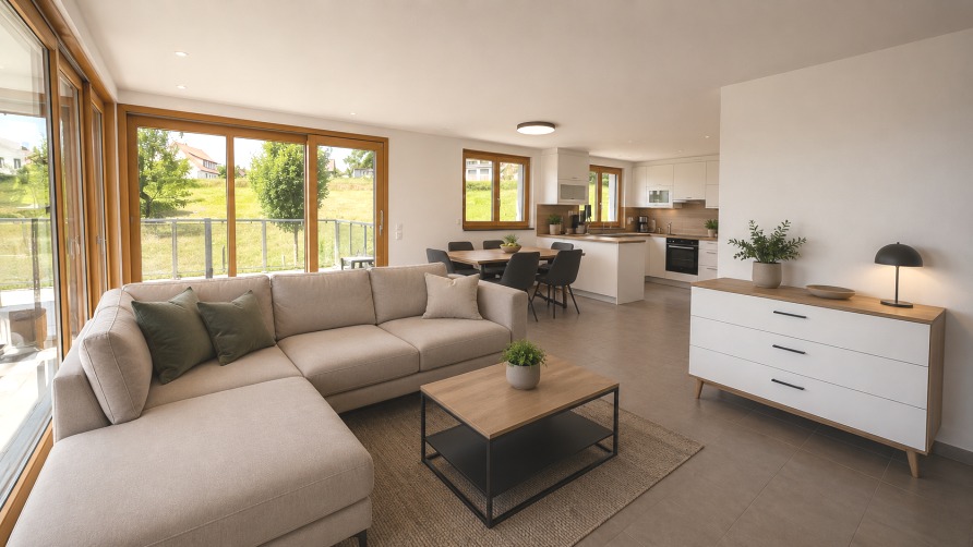 lichtdurchflutender Wohn - und Essbereich (3) Erdgeschosswohnung G�rwihl