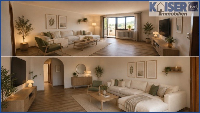 heller Wohn - und Essbereich Waldshut-Tiengen - Waldshut Etagenwohnung Attraktive 3,5-Zimmer-Wohnung mit S�dwest-Balkon in Waldshut (Aarberg)