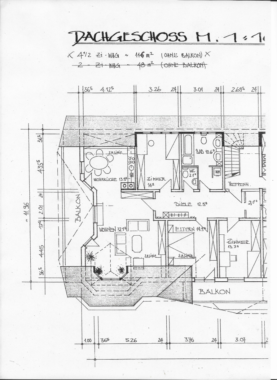 Grundriss Dachgeschosswohnung G�rwihl