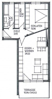 Grundriss Solide vermietete Wohnung mit Lift in Waldshut-Tiengen