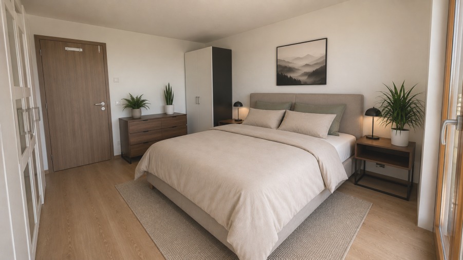 gem�tliches Hauptschlafzimmer (2) Erdgeschosswohnung G�rwihl