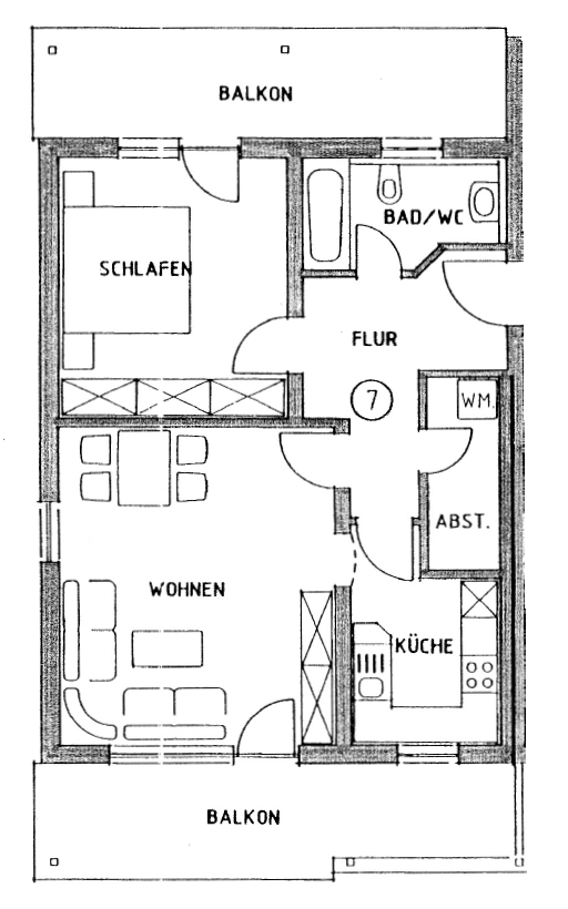 Grundriss Wohnung 7 Dachgeschosswohnung Albbruck
