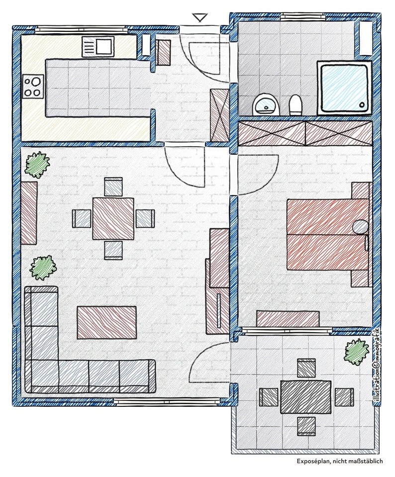 Grundriss Etagenwohnung Waldshut-Tiengen