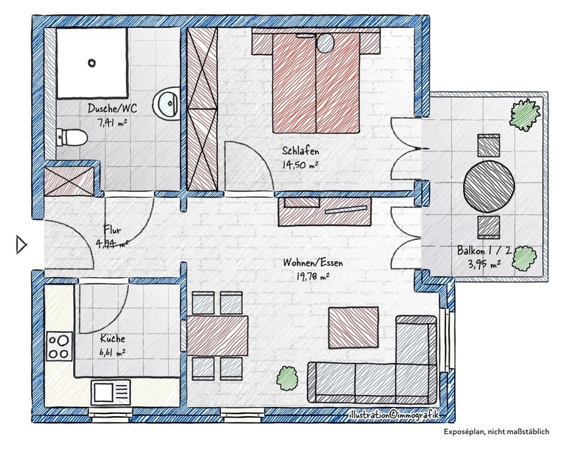 Grundriss Etagenwohnung Waldshut-Tiengen